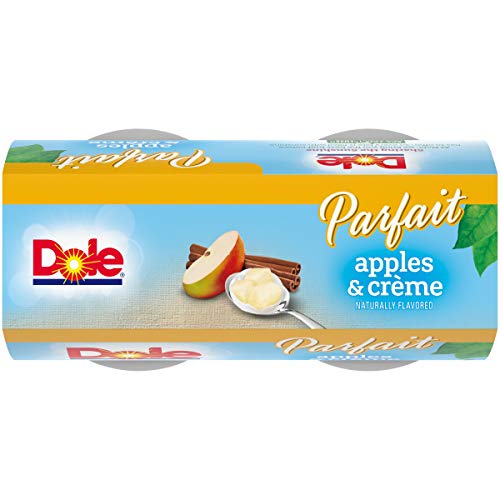Dole Fruit Bowls, Apples And Creme Parfait, 4 Count, 4.3 Ounce C