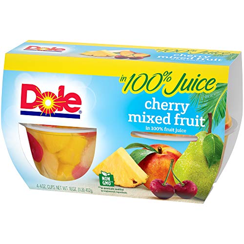 Dole Fruit Bowls Cherry &Amp; Mixed Fruit In 100% Fruit Juice 4 Oz 4