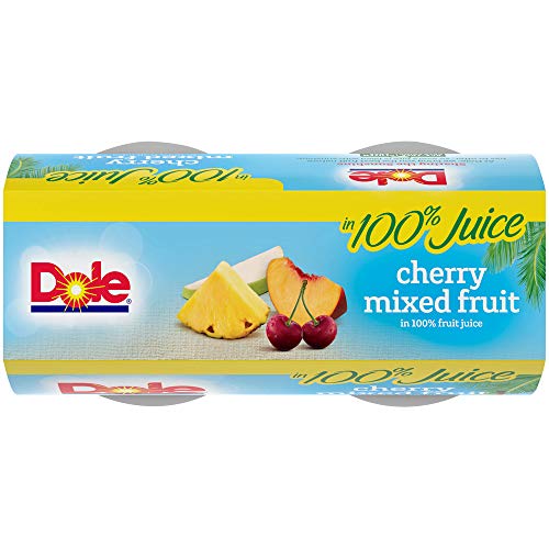 Dole Fruit Bowls Cherry &Amp; Mixed Fruit In 100% Fruit Juice 4 Oz 4