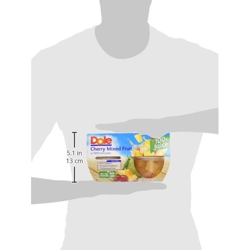 Dole Fruit Bowls Cherry &Amp; Mixed Fruit In 100% Fruit Juice 4 Oz 4
