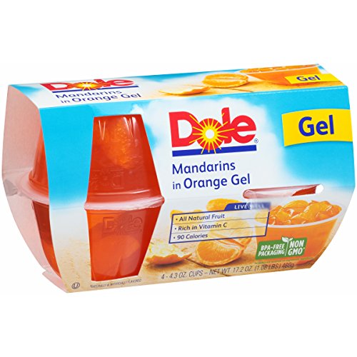 Dole Fruit Bowls Mandarins In Orange Gel, 4 Cups 6 Pack