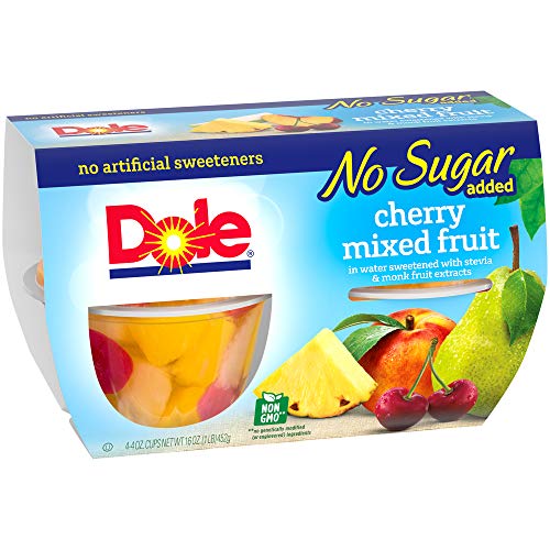 Dole Fruit Bowls No Sugar Added Cherry Mixed Fruit, 4 Cups 6 Pack