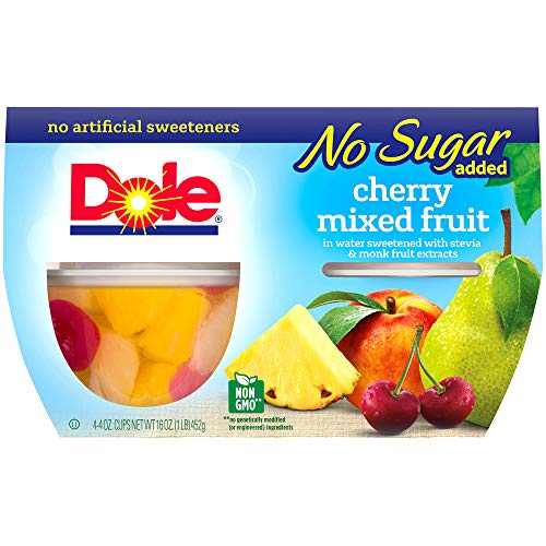 Dole Fruit Bowls No Sugar Added Cherry Mixed Fruit, 4 Cups 6 Pack