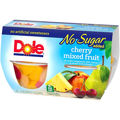 Dole Fruit Bowls No Sugar Added Cherry Mixed Fruit, 4 Cups 6 Pack