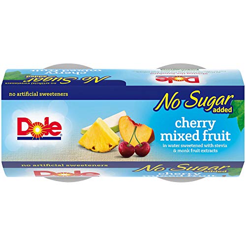 Dole Fruit Bowls No Sugar Added Cherry Mixed Fruit, 4 Cups 6 Pack