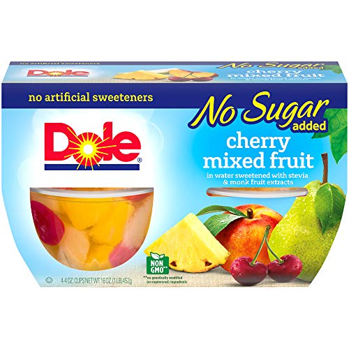 Dole Fruit Bowls No Sugar Added Cherry Mixed Fruit, 4 Cups 6 Pack