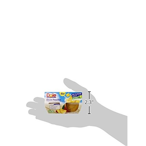 Dole Fruit Bowls No Sugar Added Yellow Cling Diced Peaches, 4 Cu