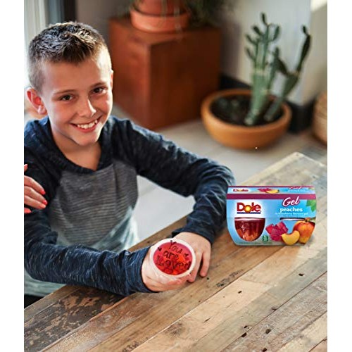 Dole Fruit Bowls, Peaches In Strawberry Flavored Gel, 4.3Oz, 36