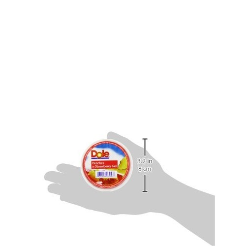 Dole Fruit Bowls, Peaches In Strawberry Flavored Gel, 4.3Oz, 36