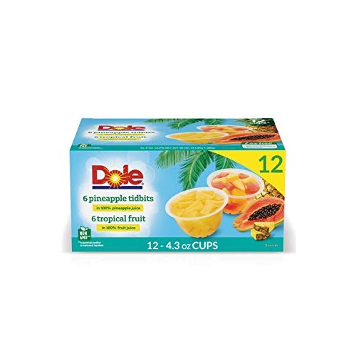 Dole Fruit Bowls, Pineapple Tidbits And Tropical Fruit Salad Var