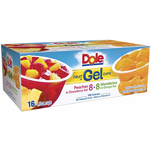 Dole Fruit In Gel Cups Variety Pack, 16 Pk./4.3 Oz. Pack Of 2