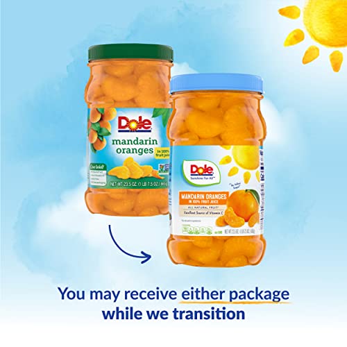 Dole Mandarin Oranges In 100% Fruit Juice, 23.5 Ounce Jar