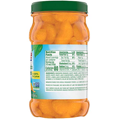 Dole Mandarin Oranges In 100% Fruit Juice, 23.5 Ounce Jar
