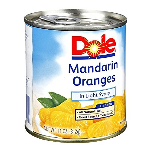 Dole, Mandarin Oranges, In Light Syrup, 11Oz Can Pack Of 6