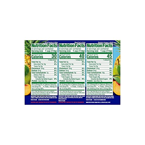 Dole No Sugar Added Mixed Fruit Variety Pack, 4 Ounce 16 Pack