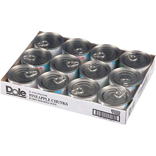 Dole Pineapple Chunks In Juice, 8 Ounce Cans Pack Of 12