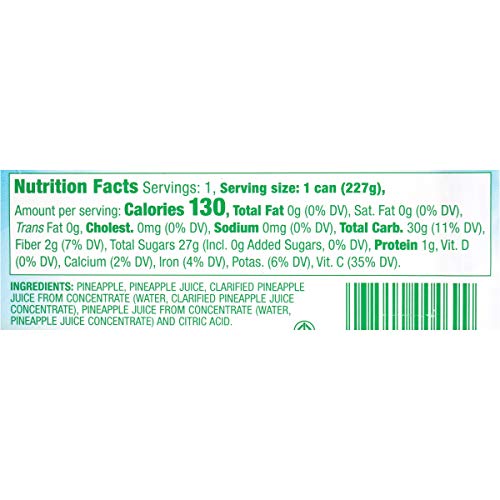 Dole Pineapple Chunks In Juice, 8 Ounce Cans Pack Of 12