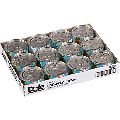 Dole Pineapple Chunks In Juice, 8 Ounce Cans Pack Of 12