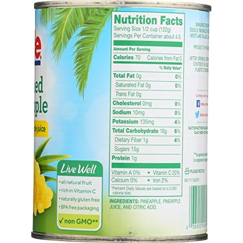 Dole Pineapple In Juice Crushed - 20 Oz