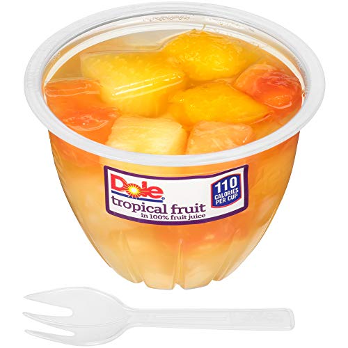 Dole Tropical Fruit In 100% Fruit Juices, 7-Ounce Containers Pa