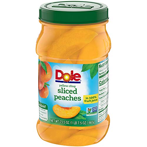 Dole Sliced Yellow Cling Peaches In 100% Fruit Juice, 23.5 Ounce
