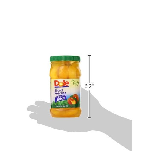 Dole Sliced Yellow Cling Peaches In 100% Fruit Juice, 23.5 Ounce