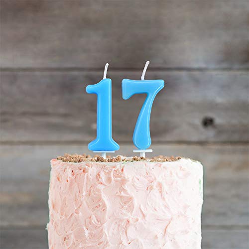 Birthday Candle Numbers, Dobmit Cute Blue Birthday Candle Number 1