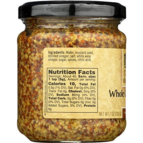 Domaine Des Vignes, Mustard Whole Grain, 7 Ounce