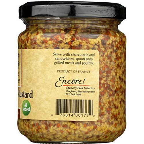 Domaine Des Vignes, Mustard Whole Grain, 7 Ounce