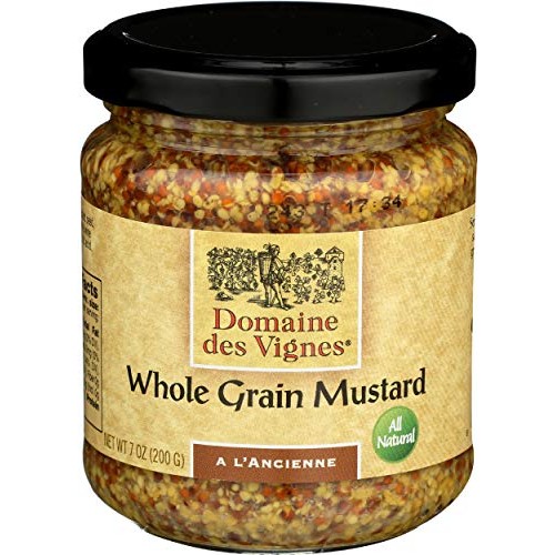 Domaine Des Vignes, Mustard Whole Grain, 7 Ounce