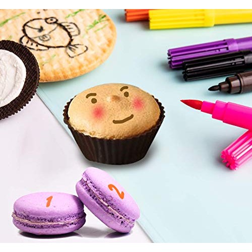 Edible Markers For Cookies Food Coloring Pens 10Pcs, Fine And Th