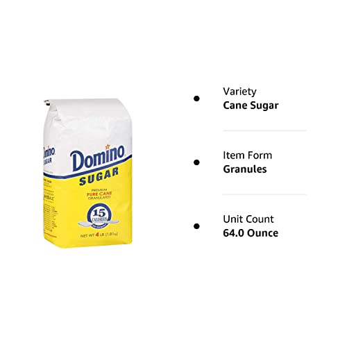 Domino Granulated Pure Cane White Sugar 4 lbs bag