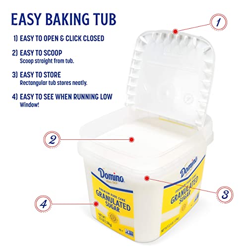 Domino Premium Pure Cane Granulated Sugar, 3.5 LB Easy Baking Tu...