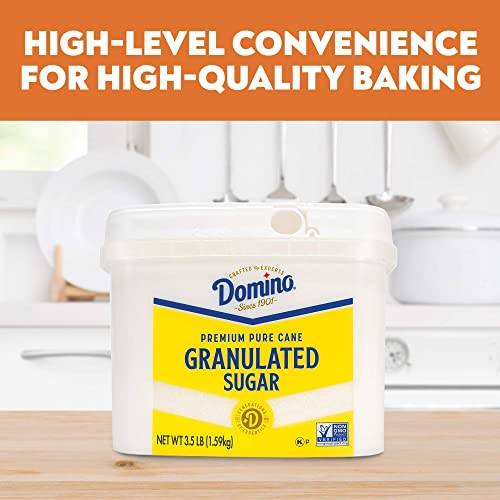 Domino Premium Pure Cane Granulated Sugar, 3.5 LB Easy Baking Tu...
