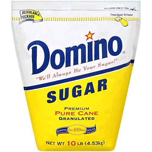 Domino Sugar, Granulated, Plastic Resealable Bag, 10 Lb.
