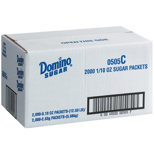 Domino Sugar Packets, 0.1 Ounce Pack Of 2000