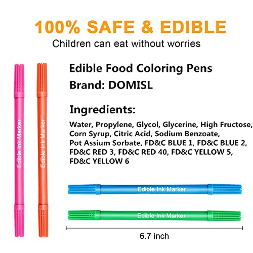 Domisl Edible Markers 10Pc Food Coloring Pens Edible Markers For
