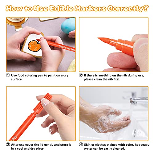 Domisl Edible Markers 10Pc Food Coloring Pens Edible Markers For