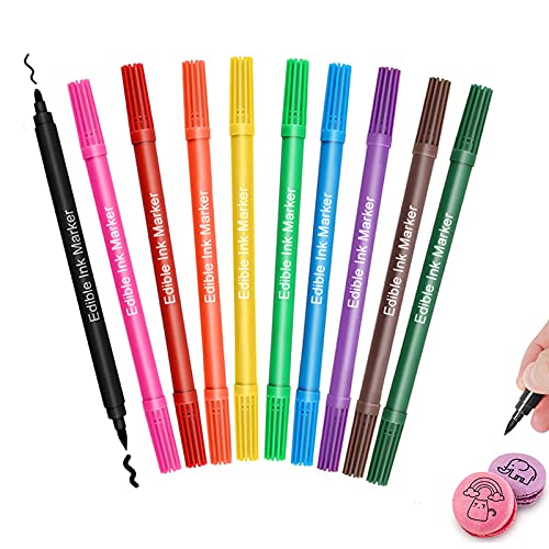 Domisl Edible Markers 10Pc Food Coloring Pens Edible Markers For