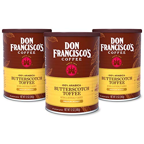 Don Franciscos Butterscotch Toffee Flavored Ground Coffee, 100%
