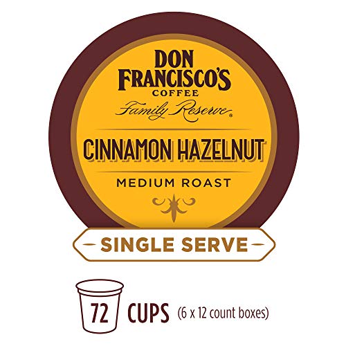 Don Franciscos Cinnamon Hazelnut Flavored 72 Count Recyclable