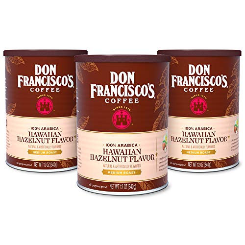 Don Franciscos Hawaiian Hazelnut Flavored Ground Coffee, 100% A