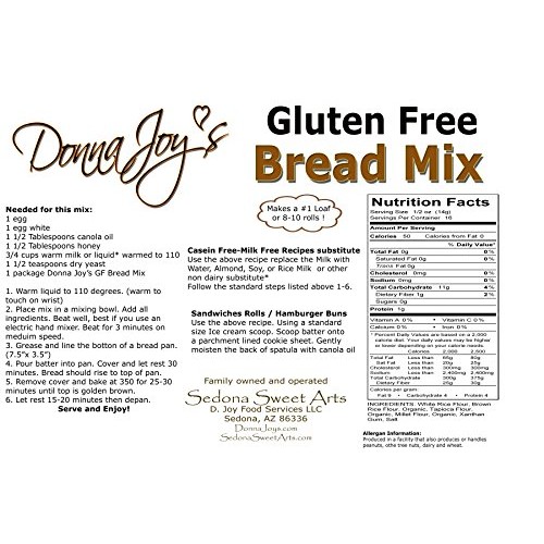 Gluten Free Bread &Amp; Roll Mix Makes A 1 Lb Loaf 2 Pack
