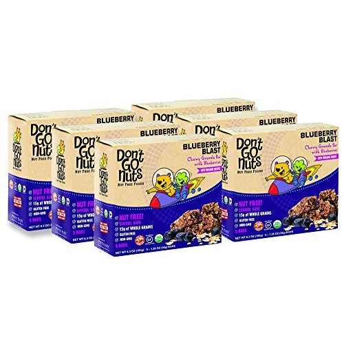 Dont Go Nuts Nut-Free Organic Snack Bars, Blueberry Blast, 30 C