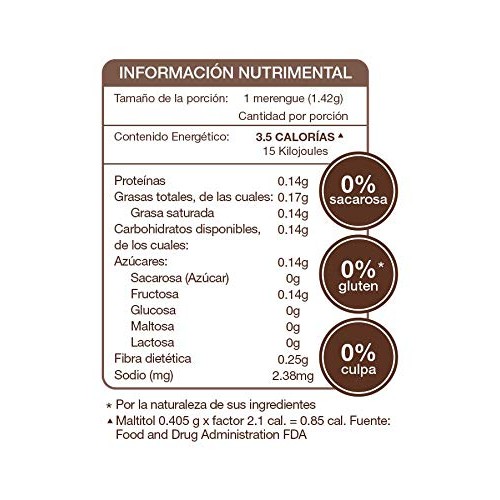 2 Pack Delicious Light Meringues, Chocolate Flavor, Only 4 Calor