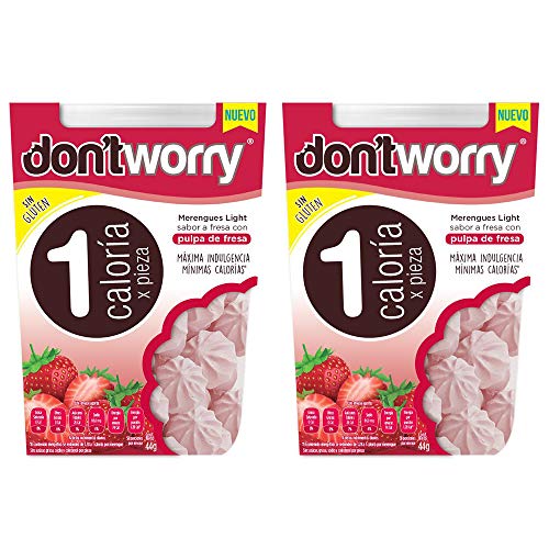 2 Pack Delicious Light Meringues, Strawberry Flavor, Only 1 Calo