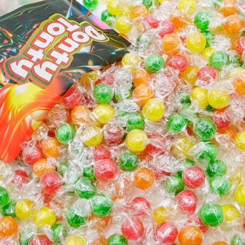 COLOMBINA SOUR BALLS Hard Candy 2 lb – Bulk Bag, 5 Assorted Frui...