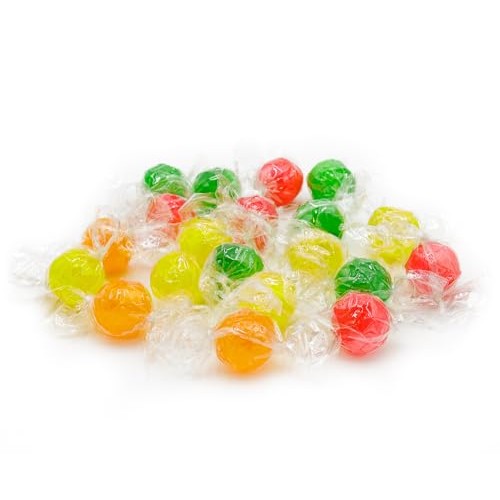 COLOMBINA SOUR BALLS Hard Candy 2 lb – Bulk Bag, 5 Assorted Frui...