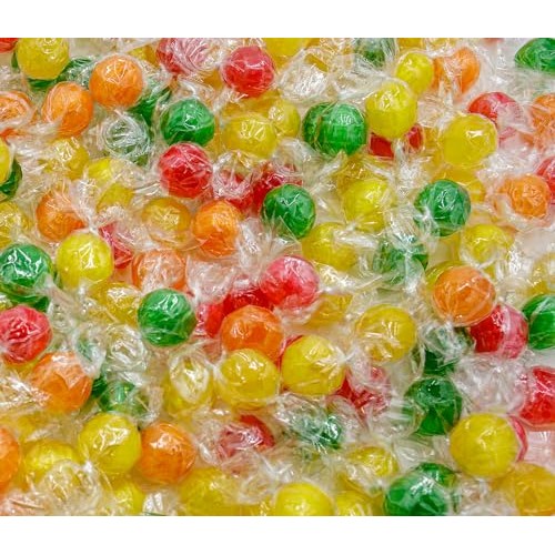 COLOMBINA SOUR BALLS Hard Candy 2 lb – Bulk Bag, 5 Assorted Frui...