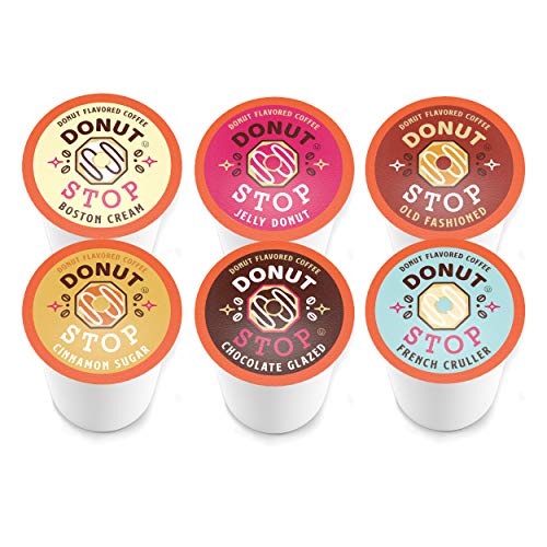 Donut Stop Coffee Flavored Coffee Pods, Compatible With 2.0 K-Cu